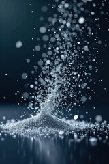 Obraz premium shimmering silver dust particles suspended in air, mist, dust, ethereal