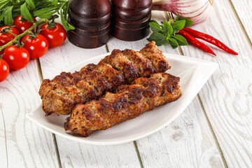Chicken kebab minced meat and spices