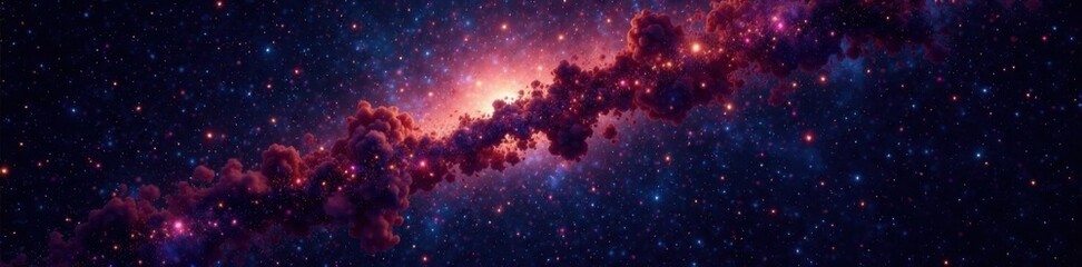 Naklejka premium Shiny starfield in the outer space of a black background , galaxy, stars, cosmic