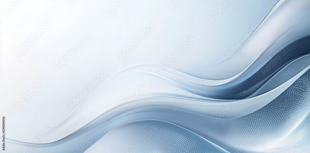 Poster an abstract wave pattern in soft blue tones, perfect for backgrounds and design projects. this image