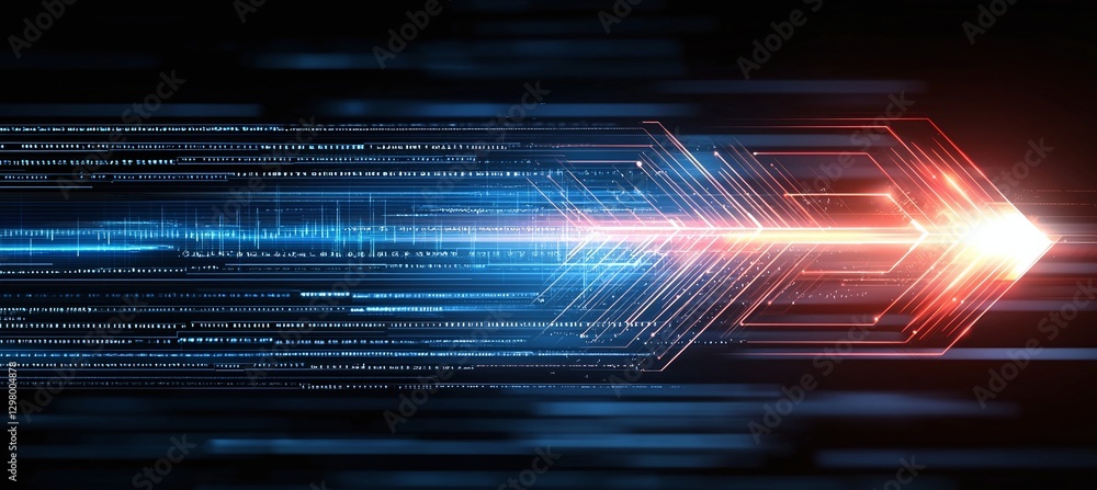 Poster dynamic vector graphic depicting motion in a futuristic style. the vibrant colors and sharp lines co