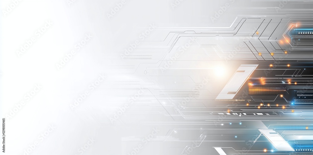 Poster futuristic digital abstract background with lines, circuits, and glowing lights. ideal for technolog