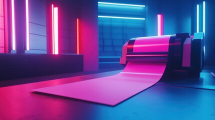 High Precision Printing Machine in Minimalist Environment