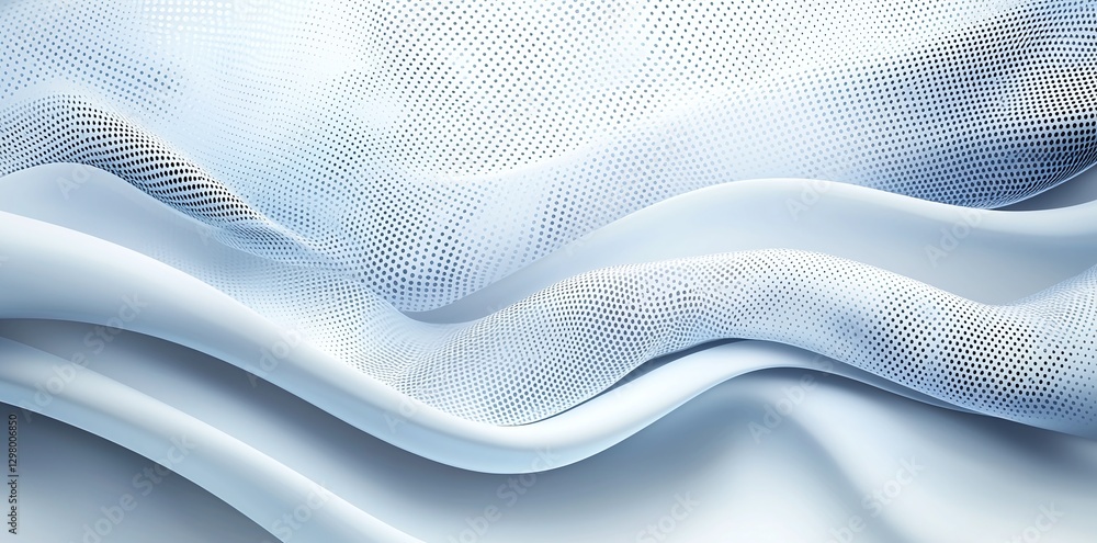 Poster soft, flowing fabric in shades of blue. the delicate texture creates a serene and calming visual eff