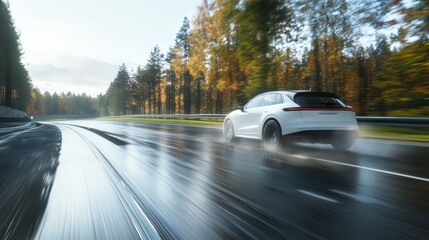 AI-controlled active suspension system dynamically adapting to high-speed road conditions