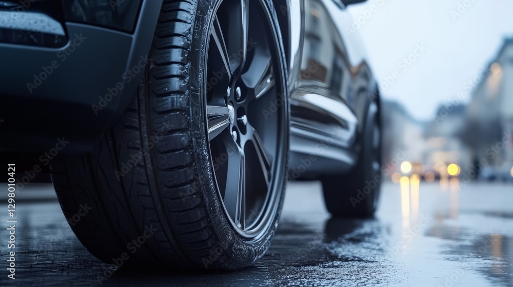 Poster ai-controlled smart tires adjusting traction dynamically based on real-time road conditions