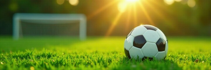 Soccer ball on grass field , field, grass, ball
