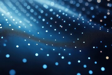 Abstract Glowing Blue Dot Pattern Background