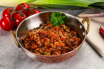 Chili con carne with beef and beans