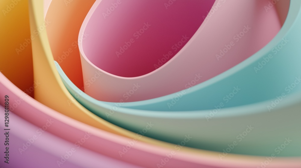 Poster abstract digital art piece that appears to be made up of multiple layers of different colors.