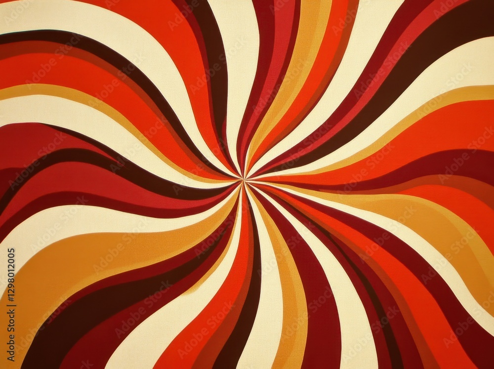 Poster a vibrant swirl of warm colors, creating a dynamic, eye-catching pattern that draws the viewer's att