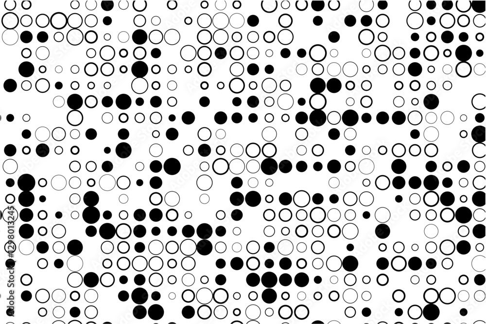 Fototapete minimalist design of circle grid with gaps and fills