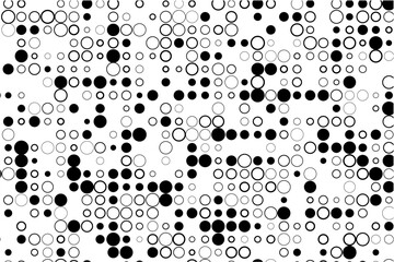 Fototapeta premium Minimalist design of circle grid with gaps and fills