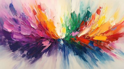Obraz premium Vibrant colorful explosion abstract painting.