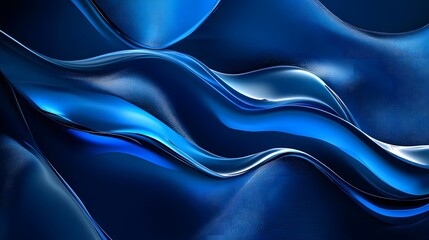 Obraz premium Abstract blue flowing water with artistic curved and waved forms