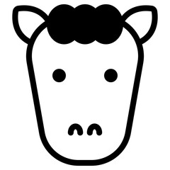 귀여운 동물 말 아이콘