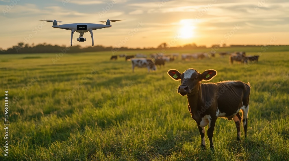 Aufkleber ai-powered autonomous livestock monitoring system using drones and smart sensors in agribusiness