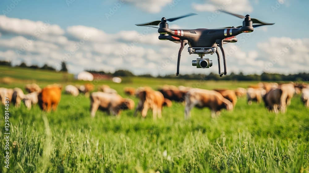 Aufkleber ai-powered autonomous livestock monitoring system using drones and smart sensors in agribusiness