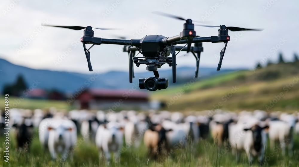 Aufkleber ai-powered autonomous livestock monitoring system using drones and smart sensors in agribusiness