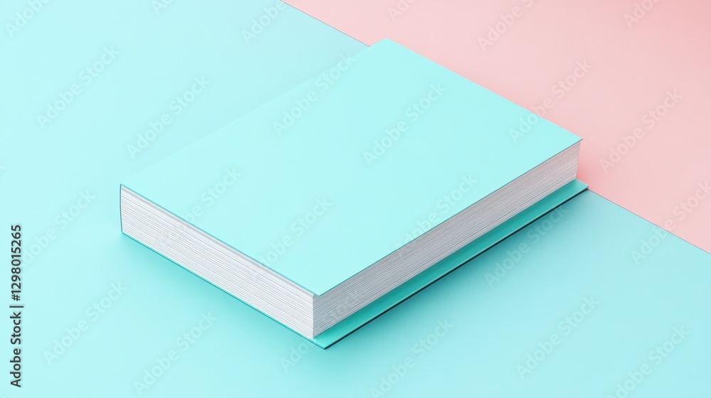 Poster minimalistic book with clean background and sharp colors