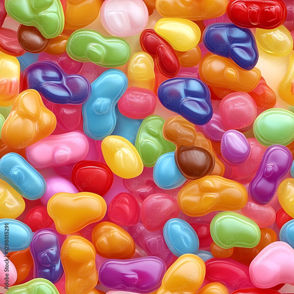 Poster candy carnival: a vibrant array of colorful candies fills the frame, creating a cheerful and invitin