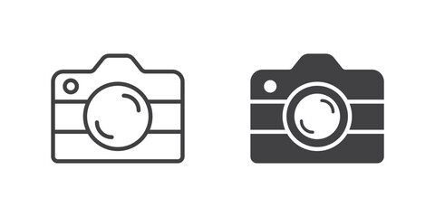 Camera icon in flat style. Photography equipment vector illustration on isolated background. Photo sign business concept.