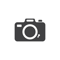Camera icon in flat style. Photography equipment vector illustration on isolated background. Photo sign business concept.