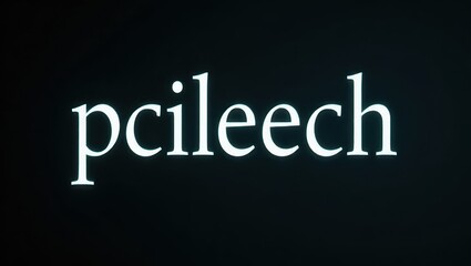 Pcileech. Word pcilech is illuminated up in dark room
