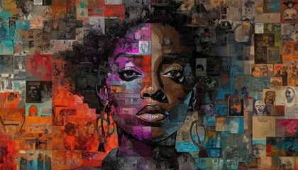 Juneteenth Mosaic Art African American Woman, Freedom, Culture, History