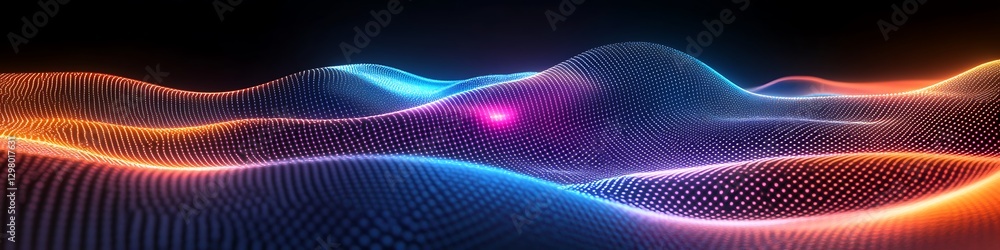Poster waveform of sound and light: a mesmerizing visualization of sound and light, represented as a series