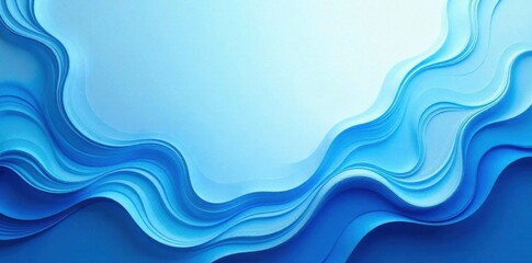 Fototapeta premium Vibrant abstract art piece featuring light blue hues and swirling shapes, art, abstract, painting