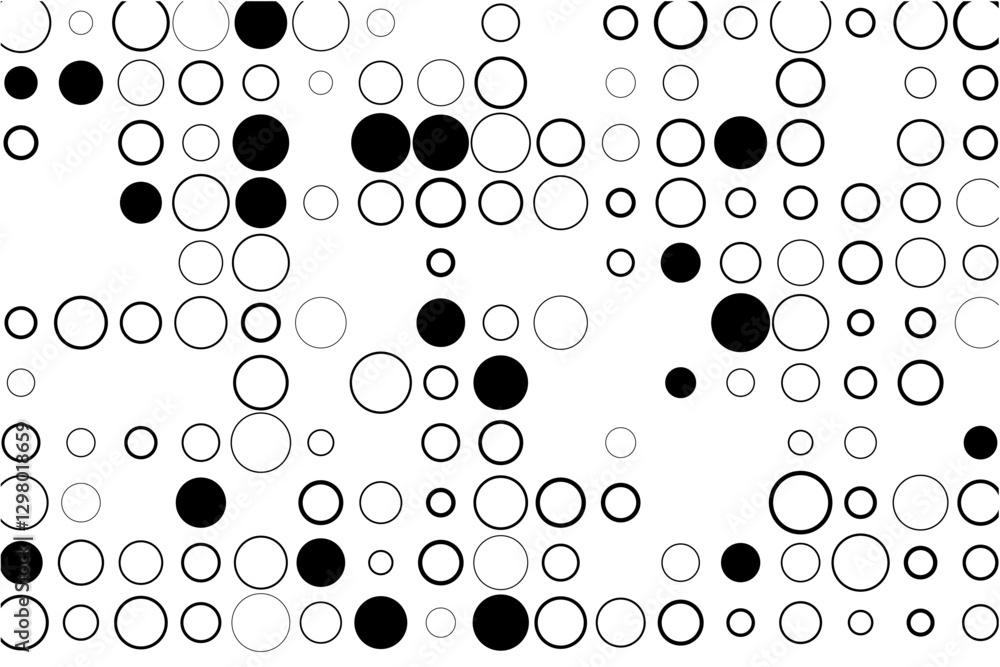 Fototapete abstract grid with random gaps and black fills