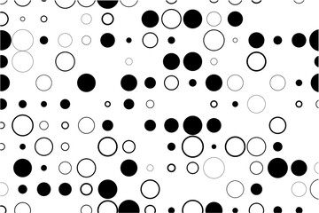 Geometric pattern combining missing circles and black accents