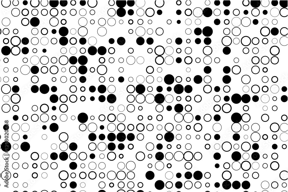 Fototapete minimalist design of circle grid with gaps and fills