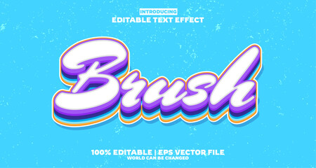 New Brus vintage editable text effect in modern trend style