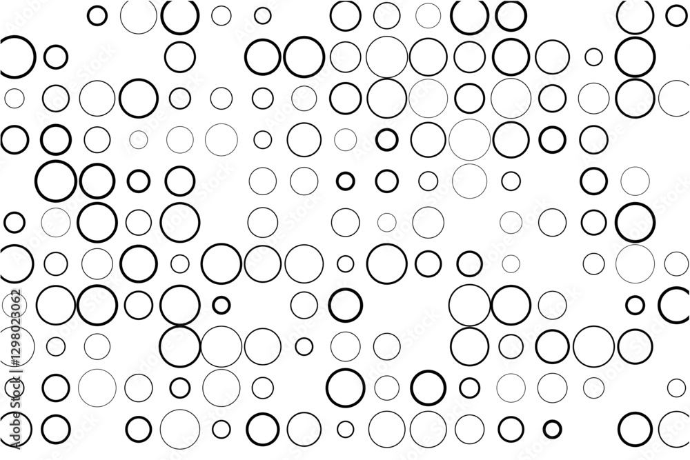 Fototapete minimalist design with intermittent missing circles pattern