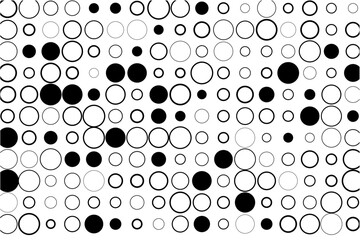 Minimalist design featuring complete circle grid and black accents