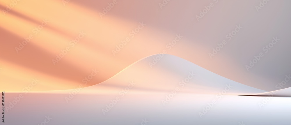 Poster abstract background with a wave-like shape in the center. the wave is made up of two colors - orange