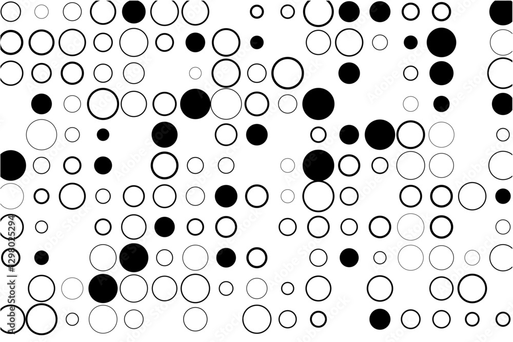Fototapete abstract grid with random gaps and black fills