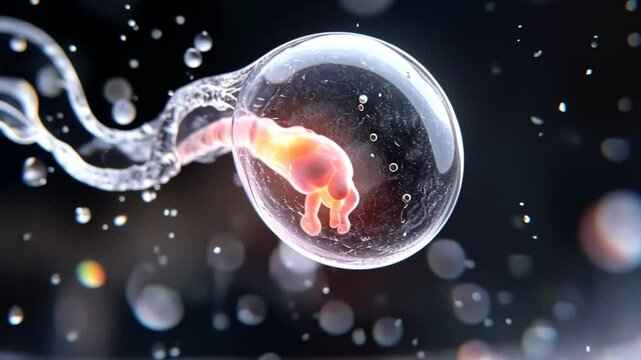 Cellular development in a microscopic environment during the early stages of organism formation