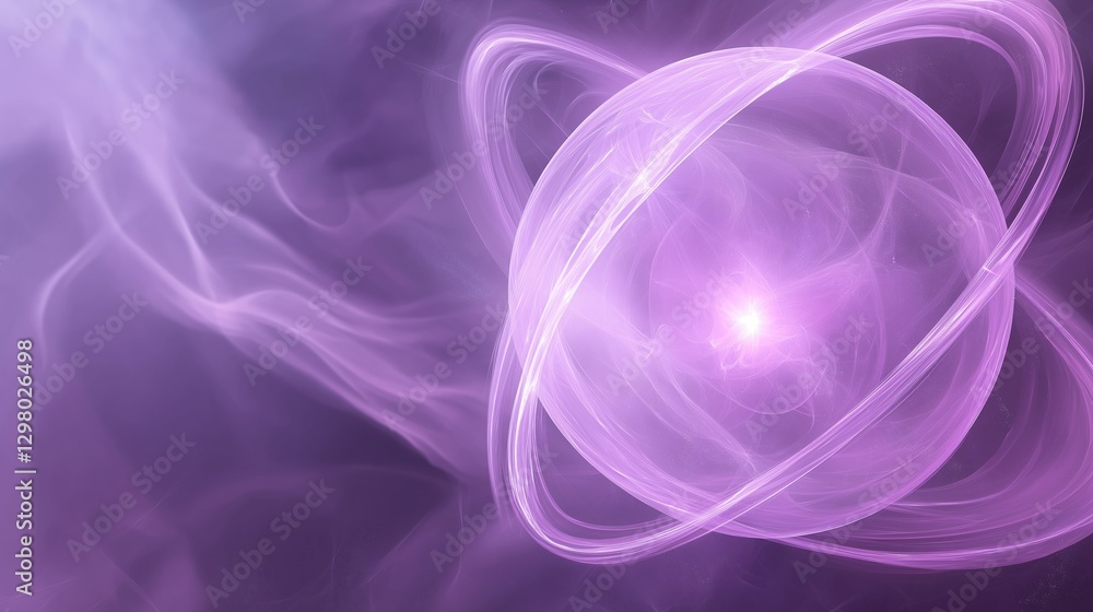 Aufkleber abstract digital art piece with a purple background. in the center of the image, there is a large, c