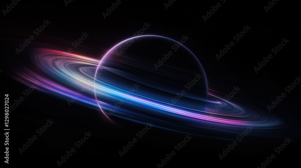 Aufkleber abstract digital art piece with a black background. in the center of the image, there is a large, ci