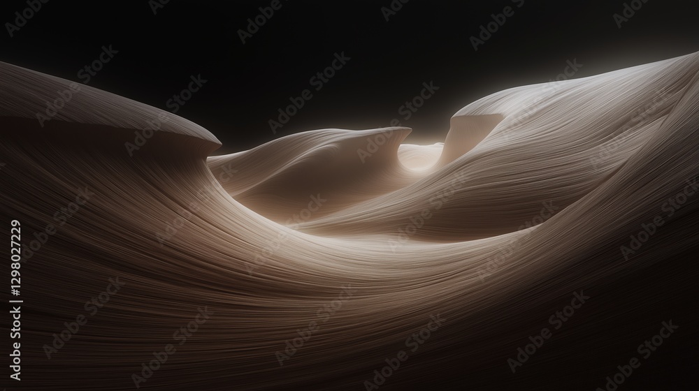 Poster abstract digital art piece that appears to be a close-up of a wave or a wave-like formation. the wav