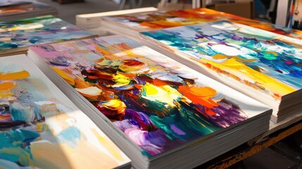 Fototapeta premium Vibrant Art Prints for Festival Display