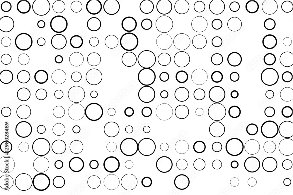 Leinwandbilder Minimalist design with intermittent missing circles pattern