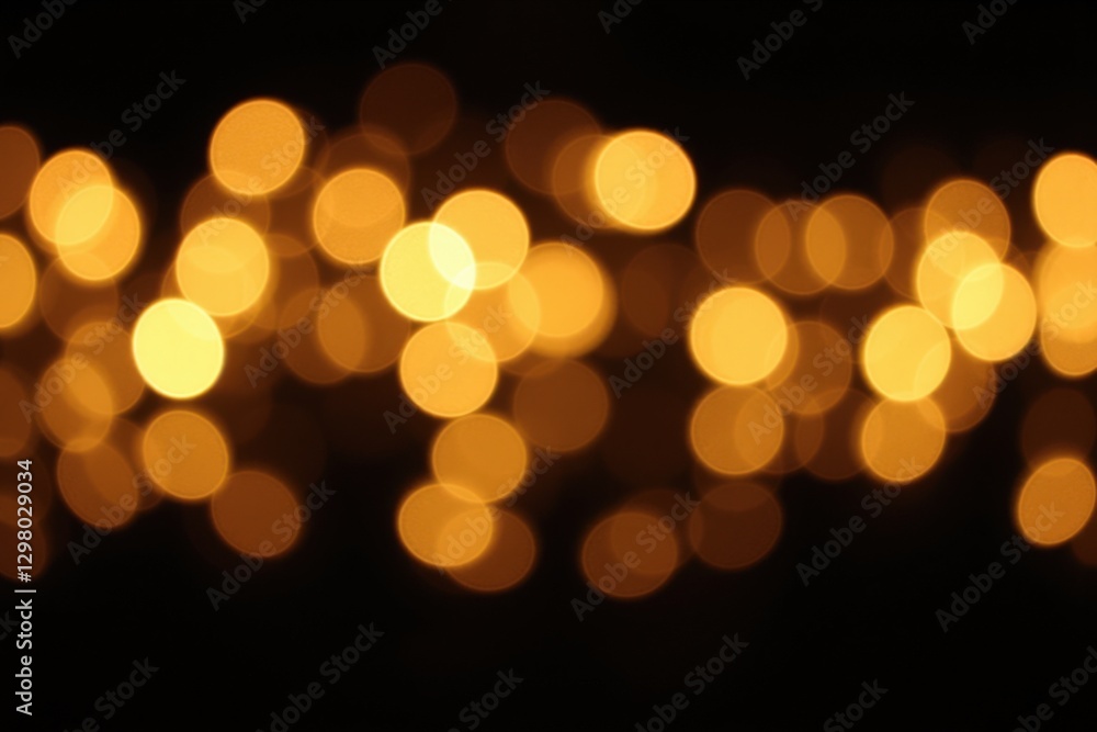 Canvas Prints a glimmering display of warm golden bokeh lights captivating the night an enchanting festivity scen