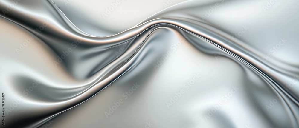 Aufkleber abstract digital art piece that appears to be made of a shiny, metallic material. the background is 