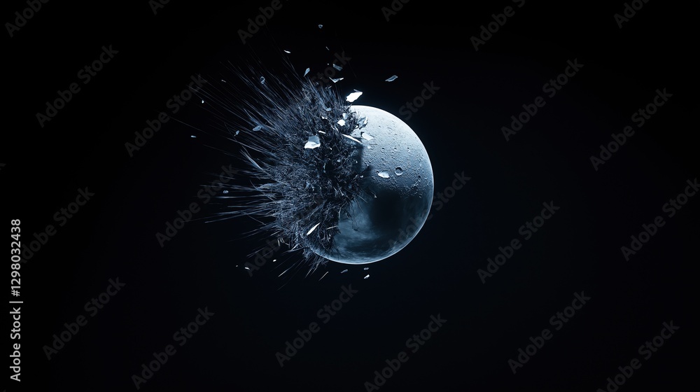 Poster black and white photograph of a sphere that appears to be floating in the air. the sphere is spheric