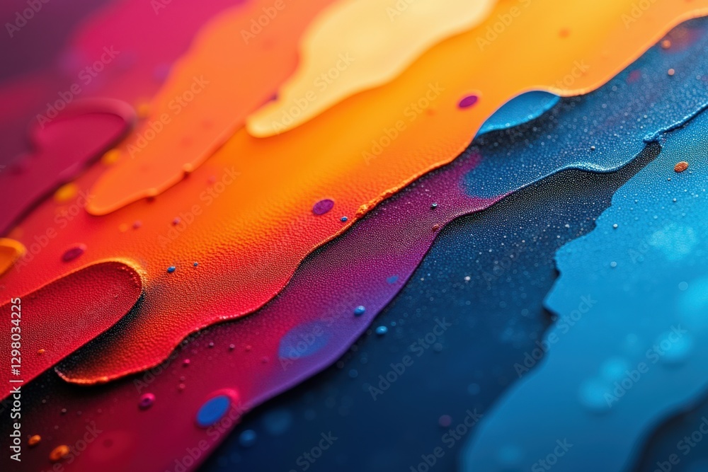 Poster colorful abstract liquid patterns vibrant melting surfaces in vivid hues creating a dynamic visual 