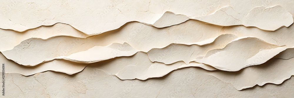 Aufkleber a textured, abstract background featuring layered, torn paper with soft, neutral tones creating a vi
